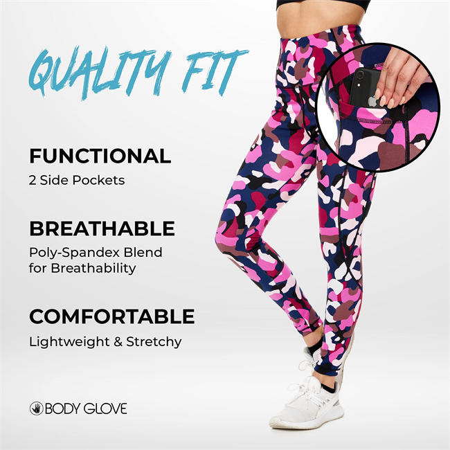 High Waist Active Women Leggings with Pockets  Printed Pants for Gym Workout